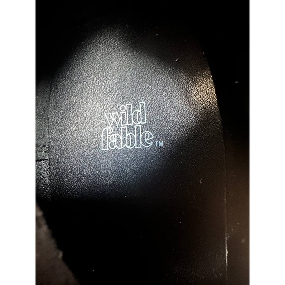 Wild Fable Womens Black Faux Leather Knee High Platform Block Heel Boots Size 7 - Picture 8 of 8